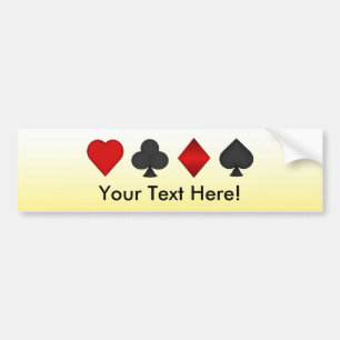Poker: Anzug: Autoaufkleber: Schwarzer Jack Autoaufkleber