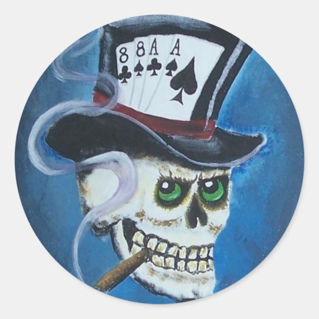 Poker Art. 2011 Runder Aufkleber (Vorderseite)