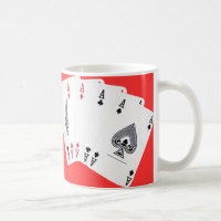 Poker Asse ... Englische Tee-Tasse