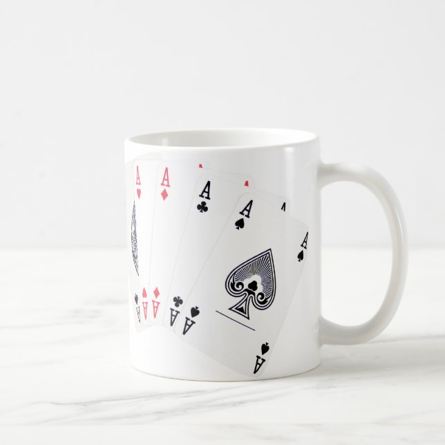 Poker Asse ... Englische Tee-Tasse Tasse (Rechts)