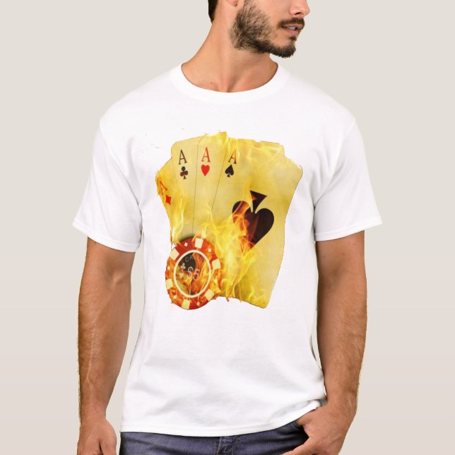 Poker auf T - Shirt (Vorderseite)