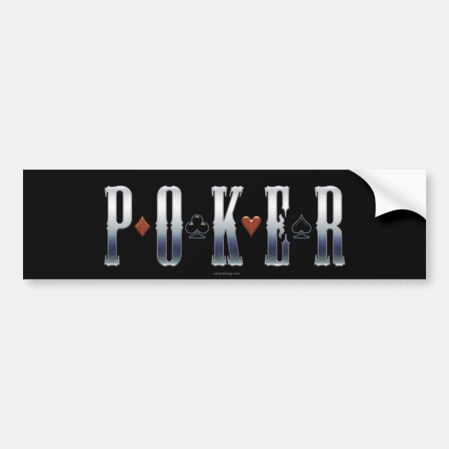 Poker-Autoaufkleber Autoaufkleber (Vorne)
