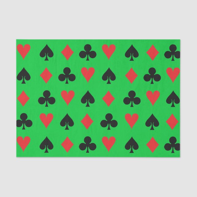 Poker-Card-Anzug Seidenpapier (Vorderseite)