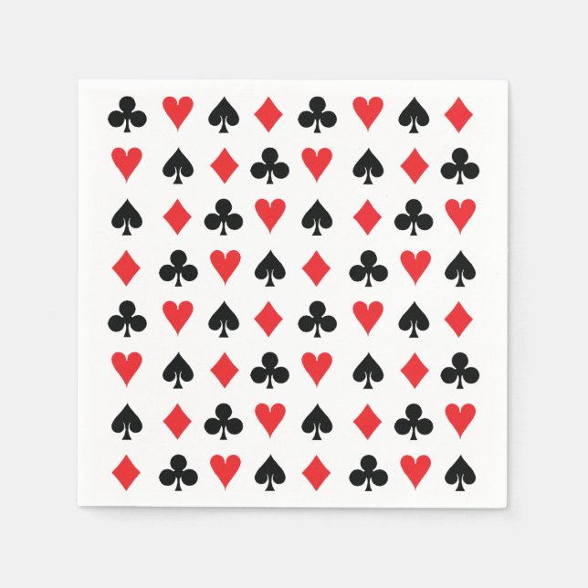 Poker-Card-Anzug Serviette (Vorderseite)