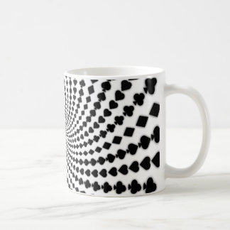 Poker Card Anzug Spirale: Kaffee-Tasse: Schwarzer Kaffeetasse