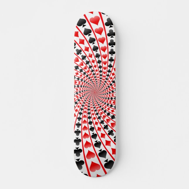 Poker Card Anzugs Spirale: Skateboard (Vorne)