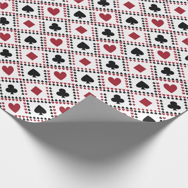 Poker Card Theme Wrapping Paper Geschenkpapier (Ecke)