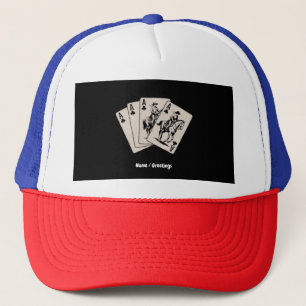 Poker Card Western Country Girl Trendy Truckerkappe