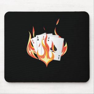 Poker Cards Ace Flame Casino Gambling Player Gesch Mousepad