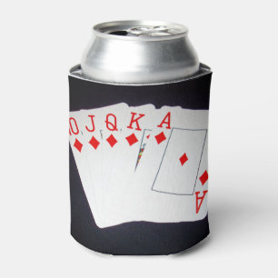 Poker Cards Diamond Straight Flush, Dosenkühler