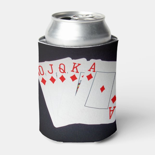 Poker Cards Diamond Straight Flush, Dosenkühler (Kanne Vorderseite)
