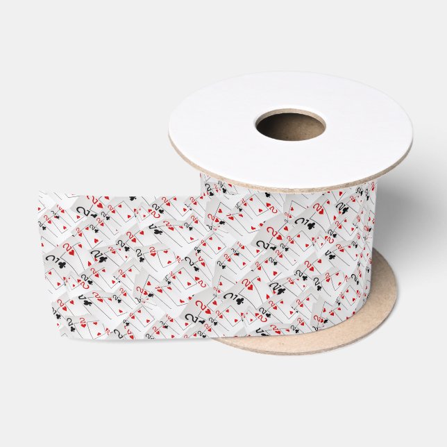 Poker Cards Nummer zwei Ebenen, Satinband (Spule)