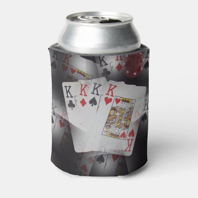 Poker Cards Quad Kings Pattern, Dosenkühler (Kanne Rückseite)