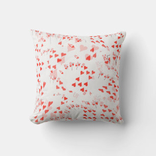 Poker Cards Royal Hearts Flush Pattern, Kissen