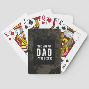 Poker Cards Set Geschenk für VATER Militärstil Spielkarten