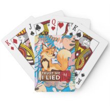 Poker Cards : Trust Me I Lied (blau)