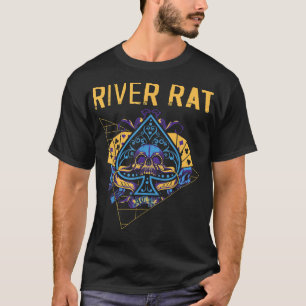 Poker Cards Vintag Spade River Rat T-Shirt