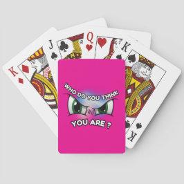 Poker Cards : Wer denkst du (pink) Spielkarten
