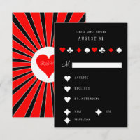 Poker Casino Anzugs Rot und Schwarz Vegas