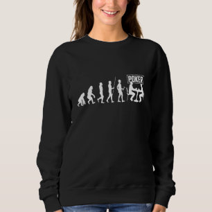Poker Casino Player Bluffing Ace Royal Flush Pik Sweatshirt