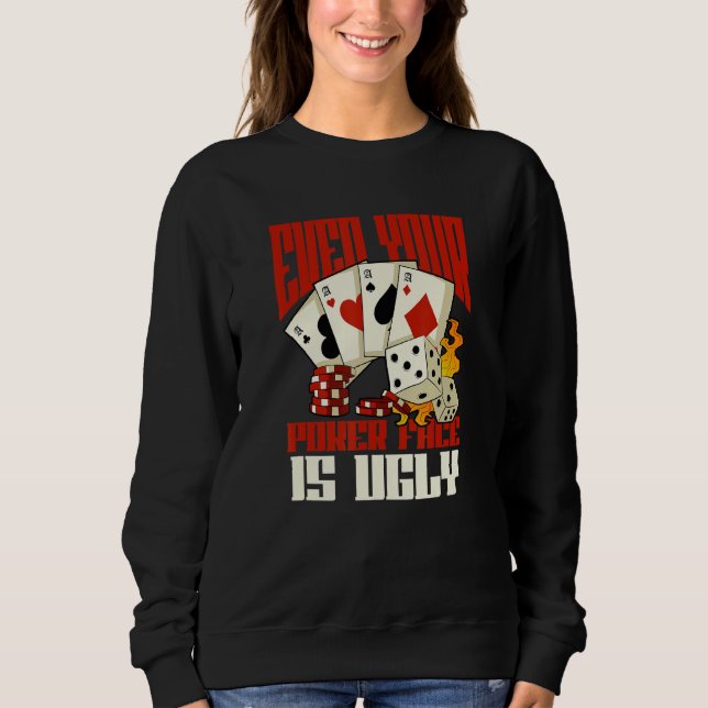 Poker Casino Poker Player Gambling Roulette Retire Sweatshirt (Vorderseite)