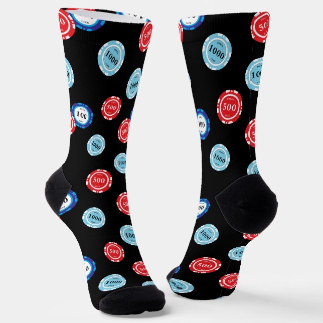 Poker Casino Socken (Gewinkelt)