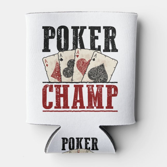Poker Champ Spieler Turnier Dosenkühler (Vorderseite)
