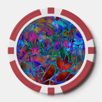 Poker Chip Abstraktes Hartglas