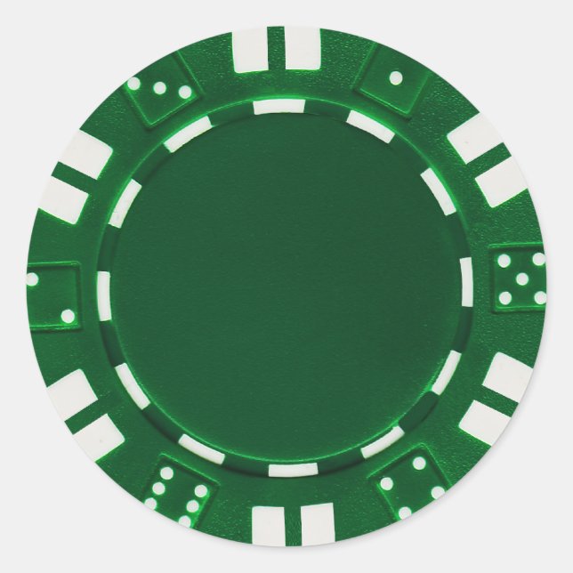 Poker-Chip-Aufkleber Runder Aufkleber (Vorderseite)