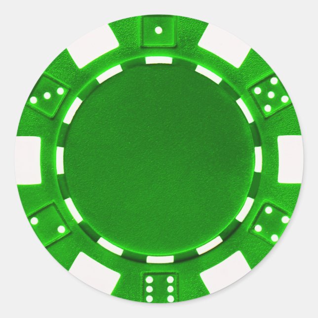 Poker-Chip-Aufkleber Runder Aufkleber (Vorderseite)
