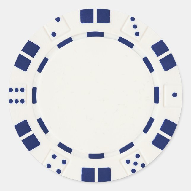 Poker-Chip-Aufkleber Runder Aufkleber (Vorderseite)