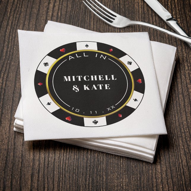 Poker Chip bei Hochzeit Serviette (Poker Chip All In Wedding Napkins
)