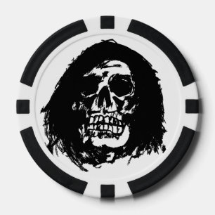 Poker-Chip des Grim-Sensenmanns (Wert "10") Pokerchips