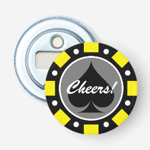 Poker-Chip-Flaschenöffner in Farbe und Wert Flaschenöffner