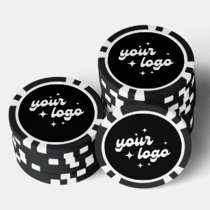Poker-Chip für kundenspezifische Logos Schwarz und Pokerchips