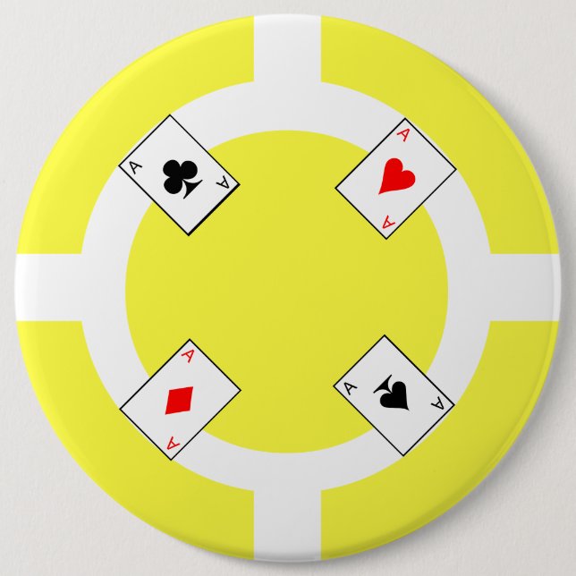 Poker Chip - gelb Button (Vorderseite)