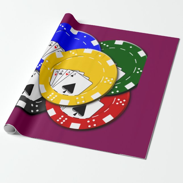 Poker-Chip Geschenkpapier (Ungerollt)