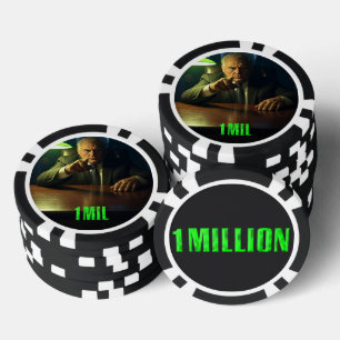 Poker-Chip im Wert von 1 Million Dollar Pokerchips