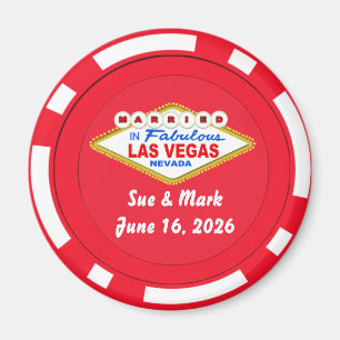Poker-Chip-Magnet Verheiratet in Las Vegas 2026 Magnet
