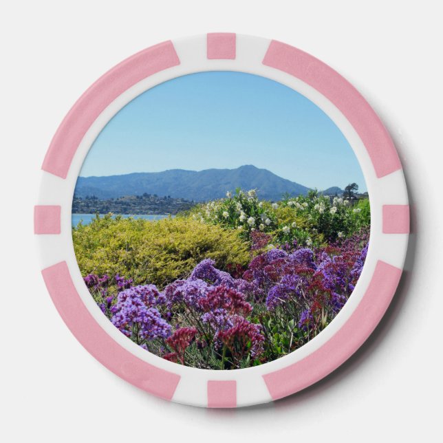 Poker Chip Mt Tamalpais Lila Blumen (Vorderseite)