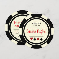 Poker Chip Schwarz-weißes Casino