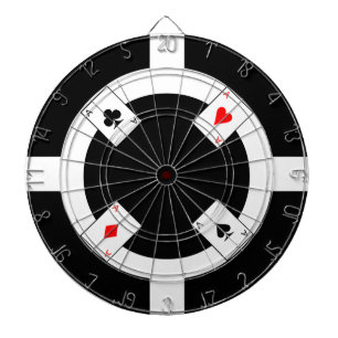 Poker-Chip - Schwarzes Dartscheibe