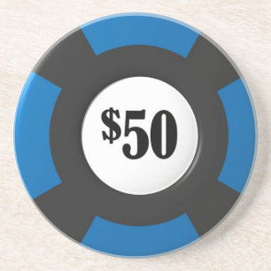 Poker-Chip-Untersetzer Sandstein Untersetzer