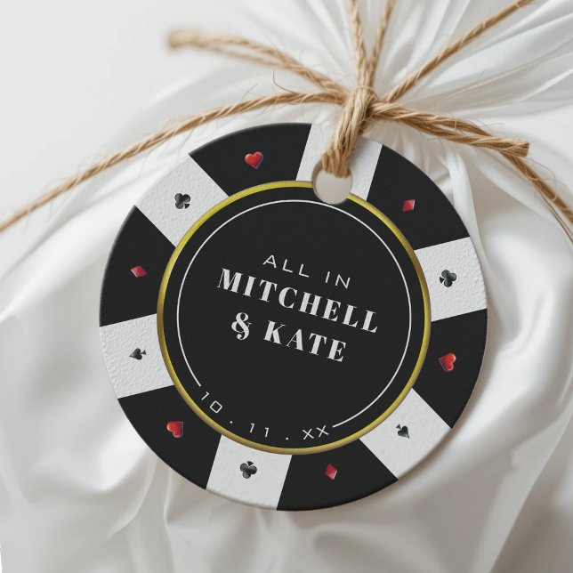 Poker Chip Wedding Geschenkanhänger (Poker Chip Wedding Favor Tags
)
