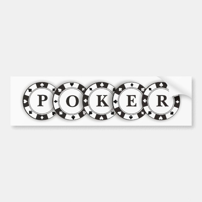 Poker-Chips Autoaufkleber (Vorne)