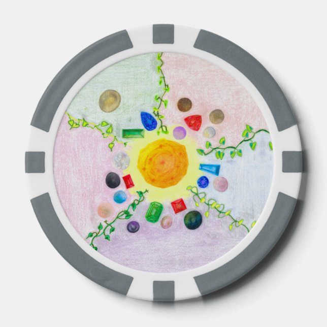 Poker-Chips für die Welt innerhalb von Gemischen u Pokerchips (Vorderseite)