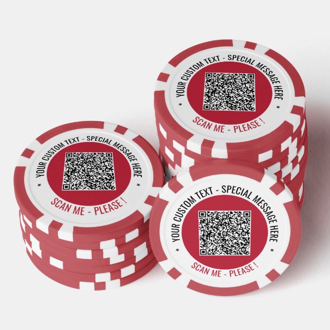 Poker-Chips für Ihren QR-Code Wählen Sie Farben au Pokerchips (Stapel)