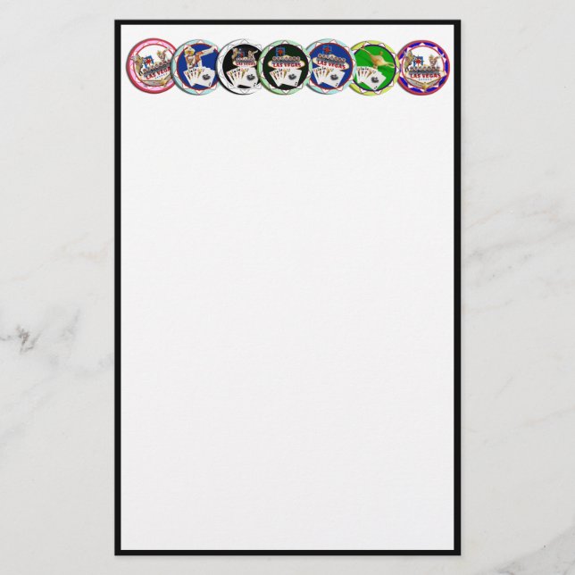 Poker Chips Galore Briefpapier (Vorderseite)