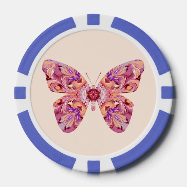 Poker Chips Kaleidoskop Butterfly (Vorderseite)