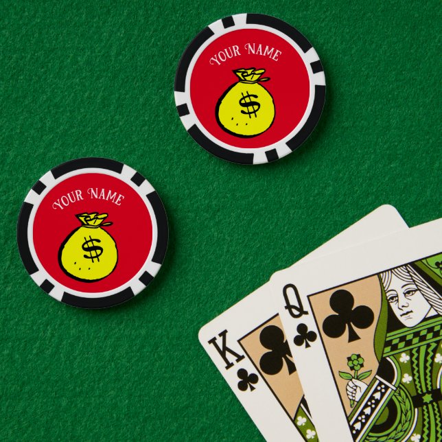 Poker-Chips - Kundenspezifische Geldbörse - Name h Pokerchips (Pokertisch (doppelt))
